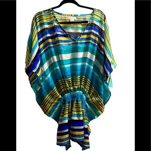 Swim Cover by Studio 36 Horizontal Stripes Sz M/L